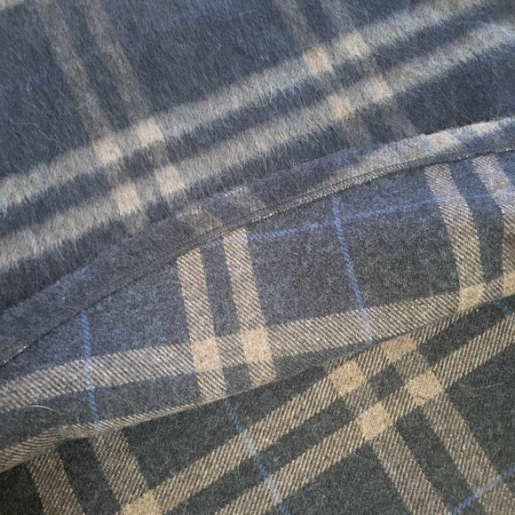 NWOT Wool Midi Plaid Skirt by Nikka, blue and cream, size M (US 8) - Picture 9 of 12